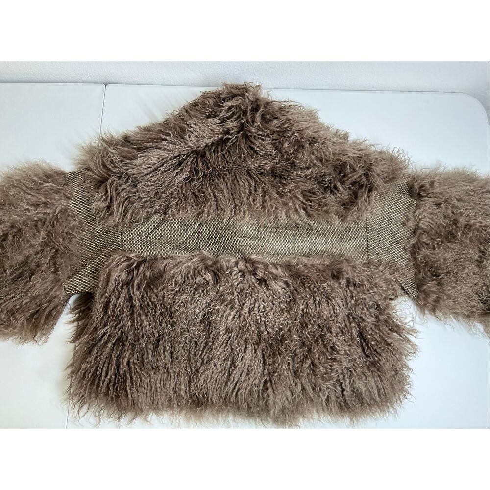 Kenzo Brown Mongolian Shearling Fur Jacket - Picture 13 of 14